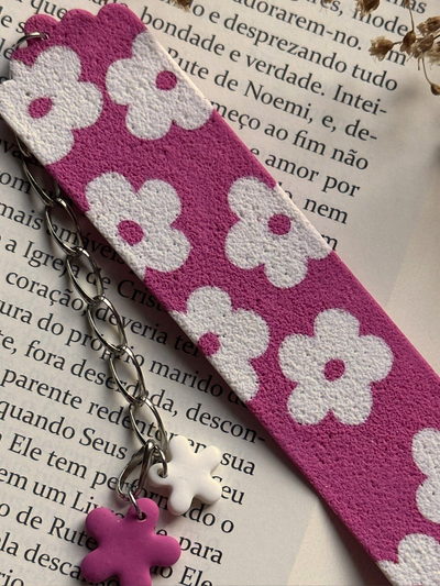 Marca-página Flores Rosa